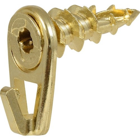 Hillman HILLMAN Brass-Plated Gold Drywall Picture Hook 50 lb 2 pk 122403